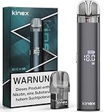 KINEX E Zigarette Pod System Starterset, EVIO M PRO mit Einstellbarem Luftstrom DTL zu MTL, 1100mAh...
