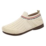 Flache Schuhe Für Damen Sneaker - Freizeitschuhe Damen Sneaker Strick Flacheschuhe Atmungsaktive...