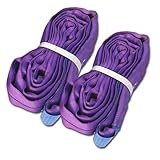 2 Stück Profi Rundschlingen 1t 2m Umfang Hebebänder Hebeschlingen ENorm1492-2 Lila (2er- Set)