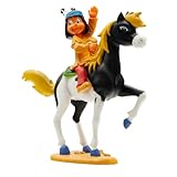Bullyland 43355 - Spielfigur Indianer Yakari auf seinem Pony Kleiner Donner, ca. 9 cm, detailgetreu,...