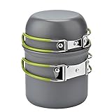 Cozyswan Picknick Topf Camping Kochgeschirr Campinggeschirr Outdoor Wandern Cookware Set, aus...