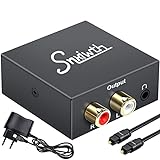 Snxiwth Audio Konverter Digital auf Analog Wandler Koaxial Optischer zu Analog Stereo Audio RCA L/R...
