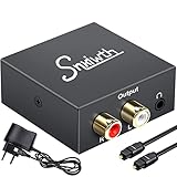 Snxiwth Audio Konverter Digital auf Analog Wandler Koaxial Optischer zu Analog Stereo Audio RCA L/R...