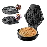 Russell Hobbs Multifunktionsgerät Rund 3-in-1 [Waffeleisen, Mini Cupcake, Mini Donut Maker) Fiesta...
