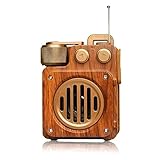 POLISH Retro Radio Bluetooth Lautsprecher, Klarer Klang, Tragbarer Kabelloser Retro-Lautsprecher...