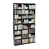 ZZINOKE 180cm Bücherregal, 24 Regalböden, Verstellbare Regalhöhe, Bücherregal Groß, Standregal...