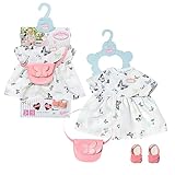 Baby Annabell Deluxe Kleid Set, Schmetterlingskleid mit Tasche und Schuhen für 43 cm Puppen, 706701...