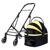 Hundebuggy Hunde Kinderwagen für Kleine Mittelgroße Hunde, Faltbarer Hundewagen Hundebuggy für...