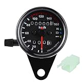 Motorrad Kilometerzähler, Fydun Geschwindigkeitsmesser 12 V Tachometer Messgerät Universal...