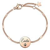 TMT Personalisiertes armband mädchen und Frauen | Schutzengel Armband mit Gravur | Armband mit...
