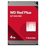 WD Red Plus interne Festplatte NAS 4 TB (3,5 Zoll, Workload-Rate 180 TB/Jahr, 5.400 U/min, 256 MB...