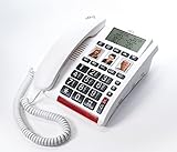 VOCA Großtastentelefon für Senioren, CP130 Telefon mit Verstärker, Freisprecheinrichtung,...