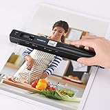 MUNBYN [Handscanner ] Auflösung s/w und Farbe Dokumentenscanner/Scanner Mobil / 900DPI Wireless...