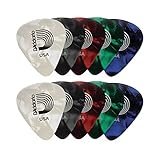D'Addario Plektrum - Plektren Gitarre - Pearl Celluloid Guitar Picks - Gitarren Plektrum - 1CAP4-10...