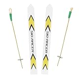 Nordstern Miniatur Ski mit Ski-Stöcken - Sportliche Skier als Zubehör für den Weihnachtswichtel...