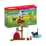 SCHLEICH Farm World | Spielspaß für niedliche Katzen 42501 Tiere Set & Zubehör | detailreiches...