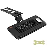 VEVOR Tastaturablage unter dem Schreibtisch Große 250 x 635 mm, Tastaturablage 0-220 mm Höhe...