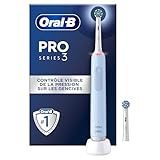 Oral-B PRO 3 3000 Elektrische Zahnbürste/Electric Toothbrush, 2 CrossAction Aufsteckbürsten, mit 3...
