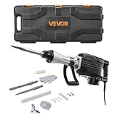VEVOR Abbruchhammer elektrischer Betonhammer 2800 W, 1200 BPM Presslufthammer mit Spitzmeißel &...
