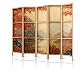framed concept - Paravent Raumteiler aus Holz 225x172 cm, 5-teilig, einseitig, im orientalischen...