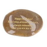 Gravierte Steine ​​„Alles Gute zum Geburtstag“, exquisiter tragbarer Briefbeschwerer,...