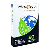 versando 500 Blatt Recyclingpapier DIN A4 EcoWhite 80g Kopierpapier Druckerpapier Öko hohe Weiße...