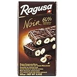 Ragusa Noir Tafel 100g – Die dunkle Variante mit 60 Prozent Kakaoanteil und ganzen Haselnüssen...