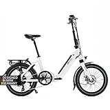 AsVIVA E-Bike 20 Zoll I hochwertiges Elektrofahrrad Pedelec klappbar I Elektrobike weiß I...