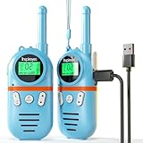 Inspireyes Walkie Talkie Kinder Aufladbar, 48 Stunden Arbeitszeit, 8 Kanäle 2-Wege-Radio, Geschenke...