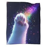 Fleecedecke, Überwurf, Weich, Gemütlich, Dick, Warm, 3D Cat Clawsv Muster-Decke, Sofa-Überwurf,...