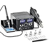 CREWORKS Heißluftlötstation 2IN1 SMD Entlötstation Heißluft Lötstation Entlötstation 750W...
