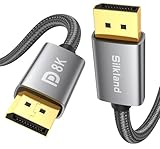 Silkland 8K Displayport Kabel 1.4 2M [VESA-Zertifiziert], 4K@144Hz, 2K@240Hz/180Hz/165Hz, 8K@60Hz,...