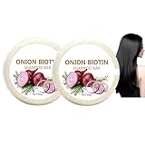 Onion Biotin Shampoo Bar, Zwiebel Rosemarin Shampoo Bar, Tiefenreinigung und Hydratisierung,...