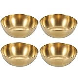 Gegaoicom Auflaufförmchen 85 ml Dip-Schalen, Mini-Saucentassen, Edelstahl, Gewürzschalen, 4 Stück...