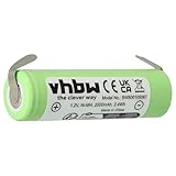 vhbw Akku Ersatz für Philips 138-10584, 422203613480 für Rasierer Haarschneider (2000mAh, 1,2V,...
