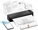 TATTMUSE Thermodrucker A4, 300DPI Bluetooth Mobiler Drucker, Rechnungen, Lernen, Tragbarer Drucker...