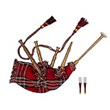 Anfänger-Dudelsack mit Musikinstrument Royal Stewart Tartan – Kokus-Holz-Finish mit 2 Blättern |...