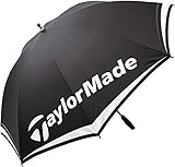 TaylorMade 2017 TM 60' Lightweight Single Canopy Mens Golf Umbrella Black/White