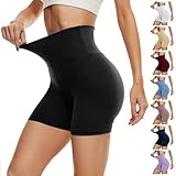 DDOBB Radlerhose Damen Kurze Shorts Sporthose Leggings Blickdicht High Waist Shorts Elastisch...