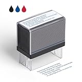 Cimpress Selbstfärbestempel personalisiert mit Wunschtext, als Namensstempel, Firmenstempel oder...