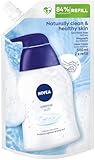 NIVEA Creme Soft Pflegeseife Nachfüllbeutel (500 ml), pflegende Handseife mit Mandel-Öl, mild...