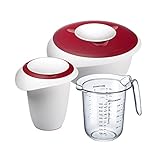Westmark Back-Set, 3-tlg.: 1 Rührschüssel 2,5 l, 1 Quirltopf 1 l, 1 Messkanne 1 l, Kunststoff,...
