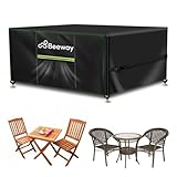 BEEWAY Gartenmöbel Abdeckung Wasserdicht, Schutzhülle Abdeckplane für Gartentische...