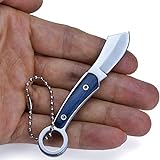 POCRROP Mini Taschenmesser Messer ,Klappmesser Messer mit Schlüsselanhänger (Blau)