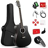 Vangoa 4/4 Elektro Akustische Gitarre mit 4 Band EQ Cutaway 41 Zoll Elektrische Akustikgitarre Set...