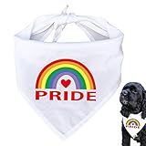 Ximan Rainbow Schals für Hunde, Regenbogen-Hundehalstuch, wendbar, dreieckig, weich, tragbar,...