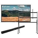 SYLVOX 75 Zoll Outdoor TV mit Soundbar & Ständer, | 4K UHD 2000 Nits HDR10 | Google TV | IP55...