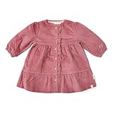 Little Dutch CL25095001 Kleid langärmlig Cord Rouge - Fairy Garden Altrosa (Gr. 74)