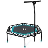 SportPlus Trampolin Indoor - Fitness Trampolin klappbar Ø126cm - Trampolin klein leise...