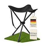 Dreibeinhocker faltbar 550g ultraleichter Camping-Hocker, 3-Bein Klapphocker, 40cm Höhe, 30cm...